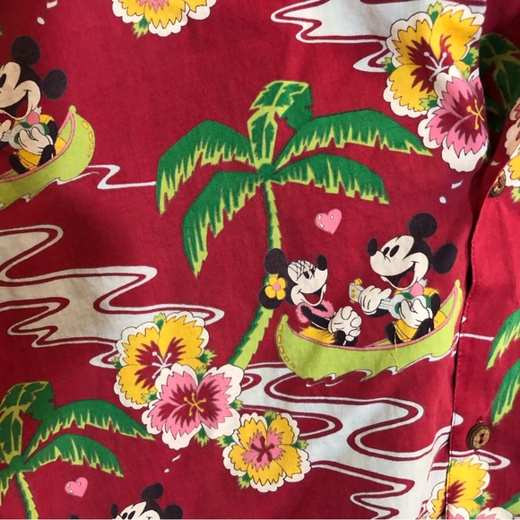 Mickey & Co by JG Hook Hawaiian Mickey Mouse Shirt Small - Picture 3 of 4